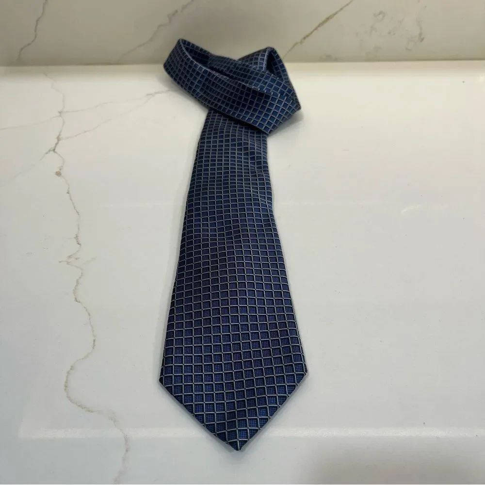 Lauren Ralph Lauren Navy Checkered Tie
